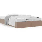 Syfax Ottoman-Bett ohne Matratze Cappucino 120x200cm Kunstleder
