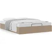 Syfax Ottoman-Bett ohne Matratze Cappucino 140x190cm Kunstleder