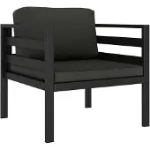 Syfax Einzelsofas 2 Stk. mit Kissen Aluminium Anthrazit
