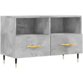 Syfax TV-Schrank Betongrau 80x36x50 cm Holzwerkstoff