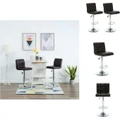 vidaXL Barhocker 2 Stk. Braun Kunstleder - Barhocker