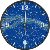 Syfax Wanduhr mit Leuchtender Skala und Zeiger Blau Ø30 cm