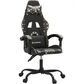 Syfax Gaming-Stuhl Drehbar Schwarz und Tarnfarben Kunstleder
