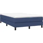 Syfax Boxspringbett mit Matratze Blau 120x190 cm Stoff