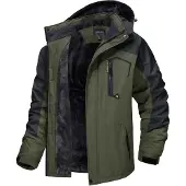 Sonstiges Herren Winter Skijacke Fleece Gefüttert Outdoor Softshelljacke 3XL Armeegrün