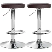 CLP 2er Set Barhocker Ponte Kunstleder chrom - creme