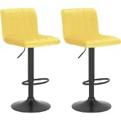 CLP 2er Set Barhocker Jamie Samt, Farbe:schwarz