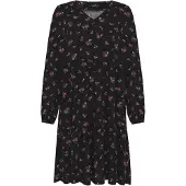 Zero Midikleid "Blusenkleid mit Blumen", Damen, Gr. 42, EURO, schwarz (schwarz, pink), Obermaterial: 100% Viskose CV., Kleider Midikleid