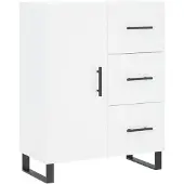 Syfax Sideboard Weiß 69,5x34x90 cm Holzwerkstoff