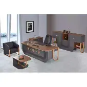 AEA Büromöbel-Set Luxus Arbeitszimmermöbel Schreibtisch Schränke Couchtisch