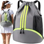 Edibazzar | Sportrucksack mit Kordelzug für das Gymnastiktraining, graue Sporttasche