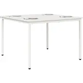 Syfax Esstisch Weiß 110 x 110 x 75 cm Massives Kiefernholz