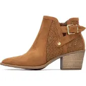 Xti für Damen. 14526501-CAMEL Stiefelette 145265 braun (37), 3 bis 5 cm, Reißverschluss, Lässig