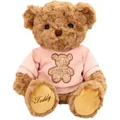 Leantoys Lean Plüsch Maskottchen Knuddeliger Teddybär In Rosa Shirt Braun 30Cm