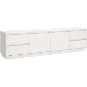 Syfax TV-Schrank Weiß 176x37x47,5 cm Massivholz Kiefer