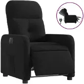 Syfax Relaxsessel Elektrisch Schwarz Stoff