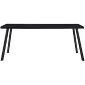 Syfax Esstisch Schwarz 160 x 80 x 75 cm Hartglas