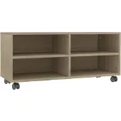 Syfax TV-Schrank mit Rollen Sonoma-Eiche 90x35x35 cm Holzwerkstoff
