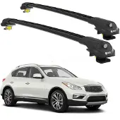 TURTLE DACHTRÄGER AIR-1 INFINITI QX50 J50 2014 - 2017 (Raised Rails) , Schwarz