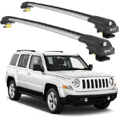 TURTLE DACHTRÄGER AIR-1 JEEP PATRIOT ALL 2007 - 2017 (Raised Rails) , Silber