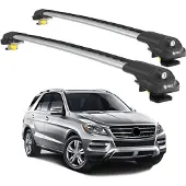 TURTLE DACHTRÄGER AIR-1 MERCEDES-BENZ M-CLASS ML-W166 2012 - 2019 , Silber
