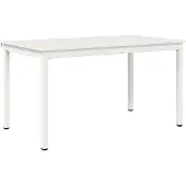 Syfax Esstisch Weiß 140 x 80 x 75 cm Massives Kiefernholz