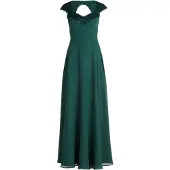 Vera Mont Abendkleid "Abendkleid mit Pailletten", Damen, Gr. 46, EURO, grün (schwarz emerald), Obermaterial: 100% Polyester Pol. recyc.., Kleider Abendkleid