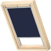 Velux Original Verdunkelungsrollo für dachfenster MK08, Dunkelblau, Grauer Führungsschiene