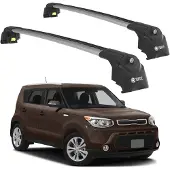 TURTLE DACHTRÄGER AIR-2 , Silber KIA SOUL PS 2014 - 2019 (Kleinwagen)