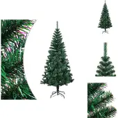 vidaXL Künstlicher Weihnachtsbaum Schillernde Spitzen Grün 240 cm PVC - Weihnachtsbäume