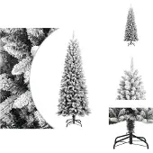 vidaXL Künstlicher Weihnachtsbaum Beschneit 210 cm PVC&PE - Weihnachtsbäume