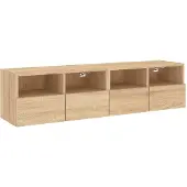 Syfax TV-Wandschränke 2 Stk. Sonoma-Eiche 60x30x30 cm Holzwerkstoff
