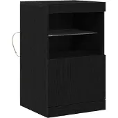 Syfax LED-Sideboard Schwarz Eichen-Optik 41 x 37 x 67 cm
