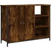Syfax Sideboard Räuchereiche 100x33x75 cm Holzwerkstoff