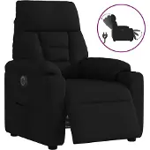 Syfax Relaxsessel Elektrisch Schwarz Stoff