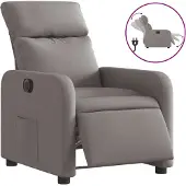 Syfax Relaxsessel Elektrisch Taupe Stoff