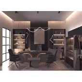 AEA Schreibtisch Couchtisch Bücherregal Modern Arbeitszimmermöbel Holz Braun