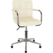 Syfax Bürostuhl Drehbar Creme Stoff