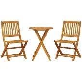 Syfax 3-tlg. Bistro-Set Klappbar Massivholz Akazie