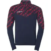 Uhlsport Trainingspullover "1/4 ZIP TOP Progressive 28", Herren, Gr. S, blau (marine, rot), Obermaterial: 100% Polyester Pol. recyc.., Pullover Trainingspullover