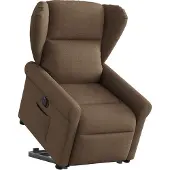 Syfax Relaxsessel mit Aufstehhilfe Elektrisch Braun Stoff