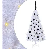 Syfax Künstlicher Weihnachtsbaum Weiß 120 cm PVC und Stahl