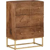 Syfax Kommode 55x30x76 cm Massivholz Mango und Eisen