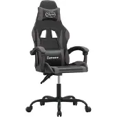 Syfax Gaming-Stuhl Schwarz und Grau Kunstleder