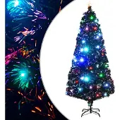 Syfax Vorbeleuchteter Weihnachtsbaum mit Ständer und LED 180 cm Glasfaser