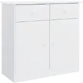 Syfax Sideboard ALTA Weiß 77x35x73 cm Massivholz Kiefer