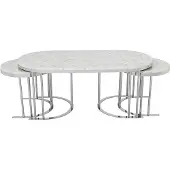 AEA Set 3x Couchtisch Weiß Kaffeetisch Beistelltisch Designer Wohnzimmertisch Tische