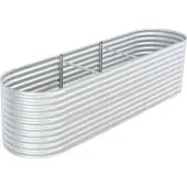 Syfax Garten-Hochbeet 320x80x81 cm Verzinkter Stahl Silbern