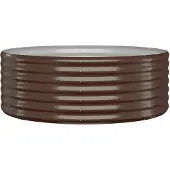 Syfax Hochbeet Verzinkter Stahl 100x100x36 cm Braun