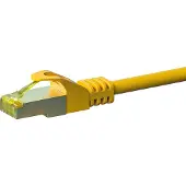 Dsit RJ45 Netzwerkkabel S/FTP (PiMF), mit CAT 7 Rohkabel, Gelb, 10m